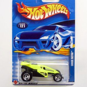 Hot Wheels Shock Factor #121 Yellow Die-Cast Car 2002